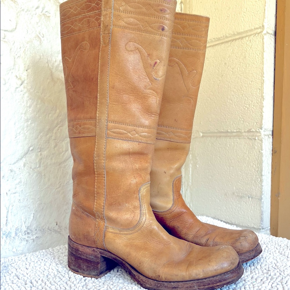 FRYE vintage Black Label - Campus Stitching Horse boots